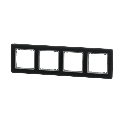 Рамка 4 поста, матовое стекло, Sedna Design SDD362804