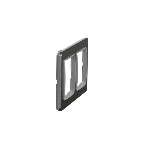 Рамка 2 поста, матовый алюминий, Sedna Design SDD370802