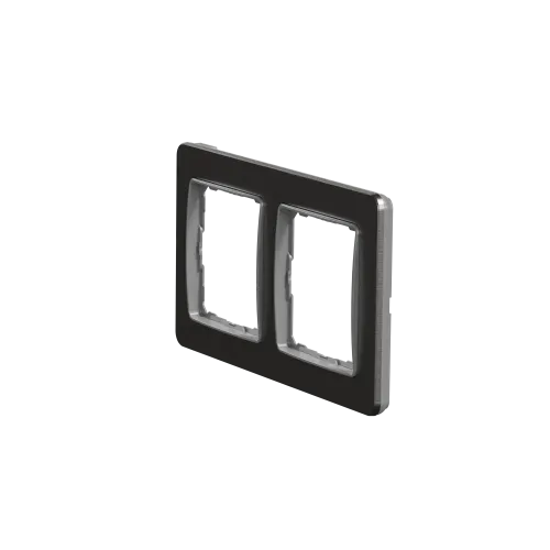 Рамка 2 поста, матовый алюминий, Sedna Design SDD370802