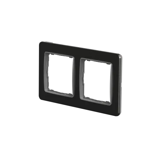 Рамка 2 поста, матовый алюминий, Sedna Design SDD370802