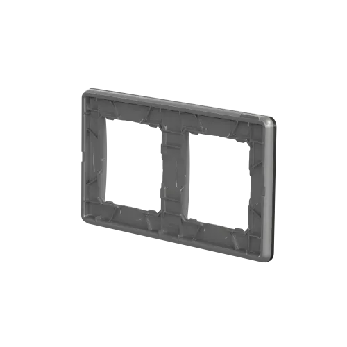 Рамка 2-поста, матовый алюминий, Sedna Design Schneider Electric SDD370802U