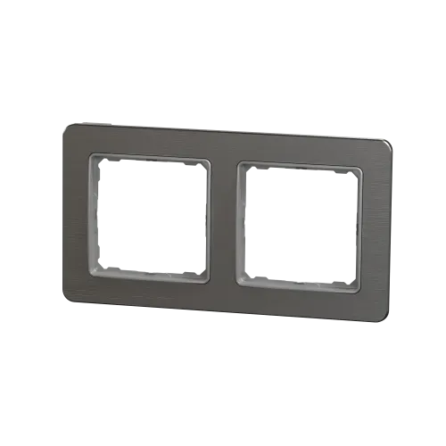 Рамка 2-поста, матовый алюминий, Sedna Design Schneider Electric SDD370802U