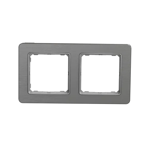 Рамка 2-поста, матовый алюминий, Sedna Design Schneider Electric SDD370802U