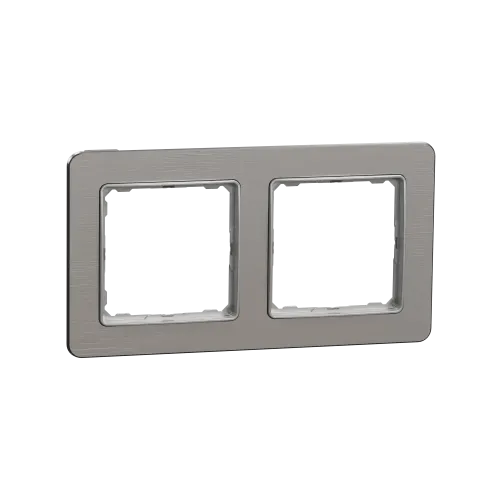 Рамка 2-поста, матовый алюминий, Sedna Design Schneider Electric SDD370802U