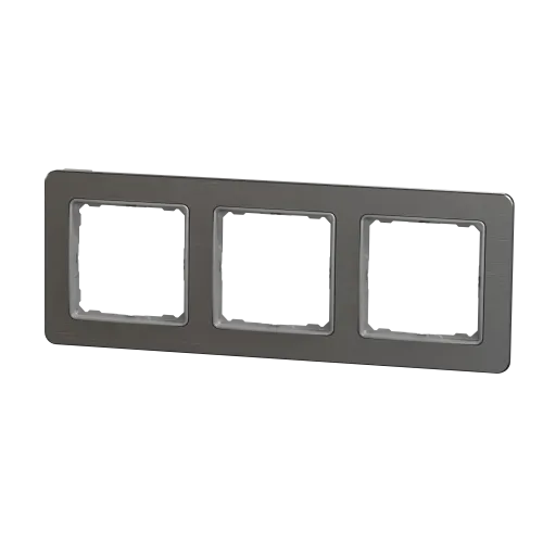 Рамка 3-поста, матовый алюминий, Sedna Design Schneider Electric SDD370803U