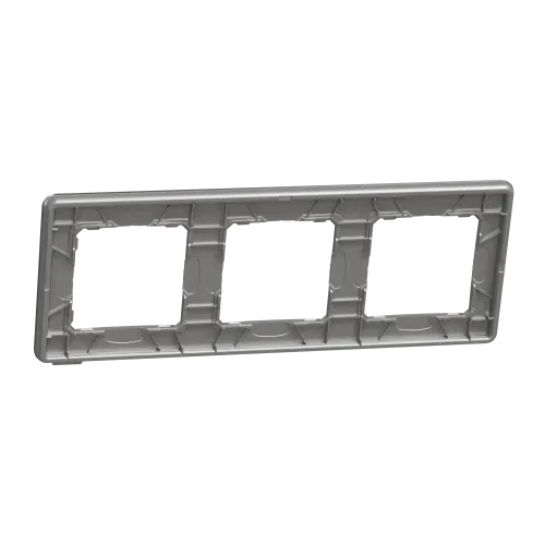 Рамка 3-поста, матовый алюминий, Sedna Design Schneider Electric SDD370803U