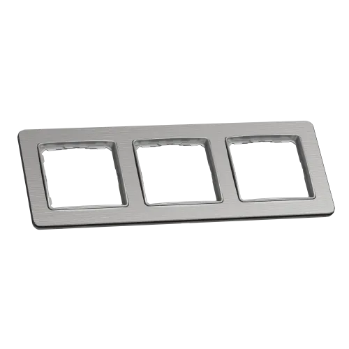 Рамка 3-поста, матовый алюминий, Sedna Design Schneider Electric SDD370803U