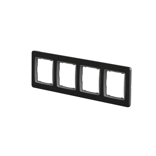 Рамка 4 поста, матовый алюминий, Sedna Design SDD370804