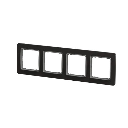 Рамка 4 поста, матовый алюминий, Sedna Design SDD370804