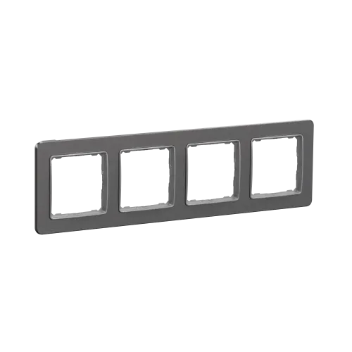 Рамка 4-поста, матовый алюминий, Sedna Design Schneider Electric SDD370804U