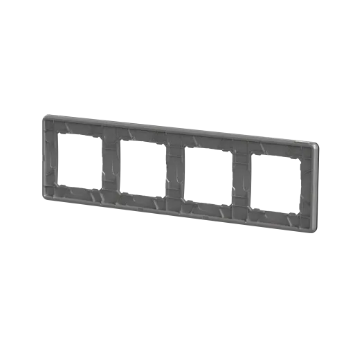 Рамка 4-поста, матовый алюминий, Sedna Design Schneider Electric SDD370804U