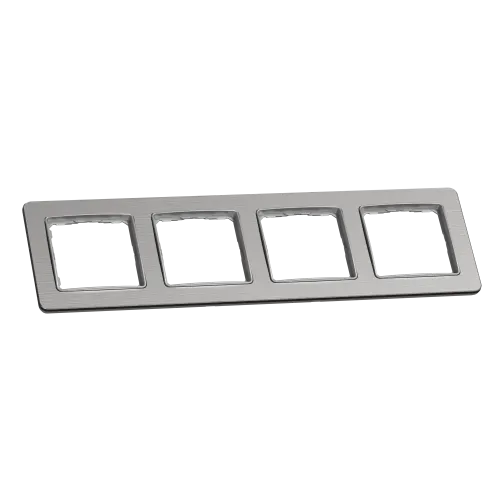 Рамка 4-поста, матовый алюминий, Sedna Design Schneider Electric SDD370804U