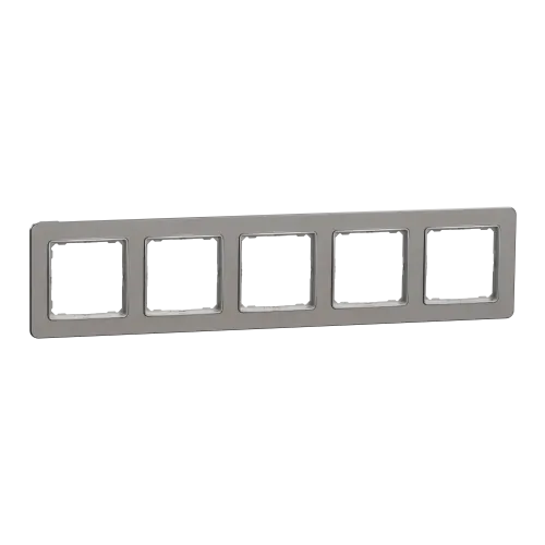 Рамка 5-постов, матовый алюминий, Sedna Design Schneider Electric SDD370805U