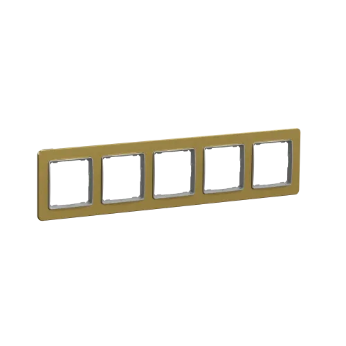 Рамка 5 постов, матовое золото, Sedna Design SDD371805