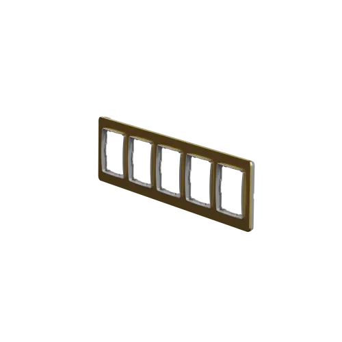 Рамка 5 постов, матовое золото, Sedna Design SDD371805