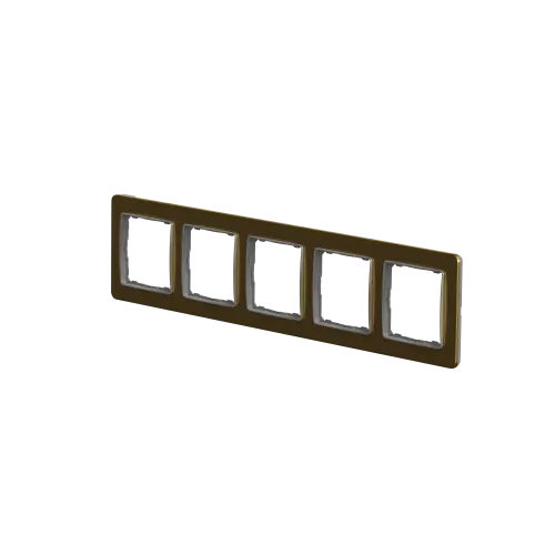 Рамка 5 постов, матовое золото, Sedna Design SDD371805