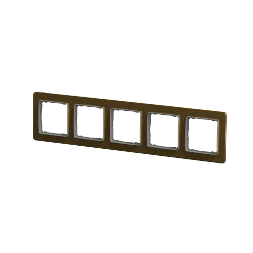 Рамка 5 постов, матовое золото, Sedna Design SDD371805