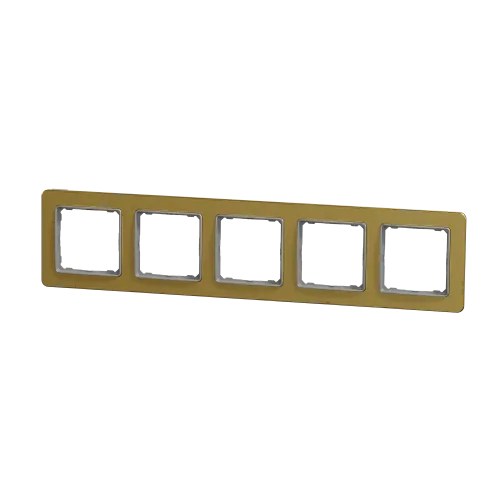 Рамка 5 постов, матовое золото, Sedna Design SDD371805