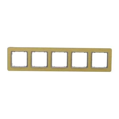 Рамка 5 постов, матовое золото, Sedna Design SDD371805