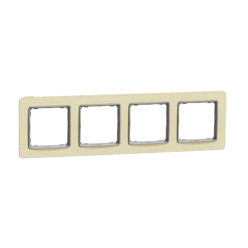 Рамка 4 поста, береза, Sedna Design SDD380804