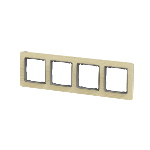 Рамка 4 поста, береза, Sedna Design SDD380804