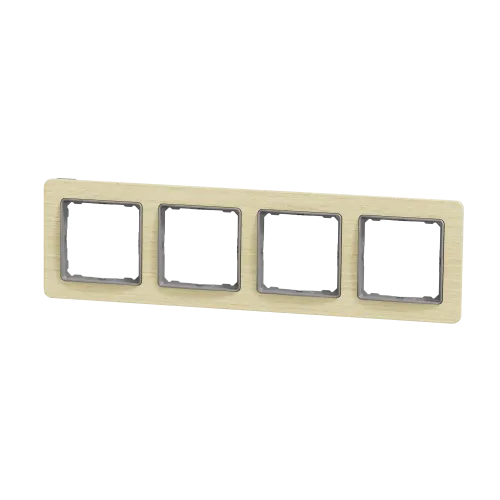 Рамка 4 поста, береза, Sedna Design SDD380804