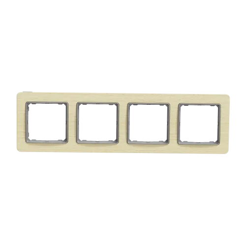 Рамка 4 поста, береза, Sedna Design SDD380804