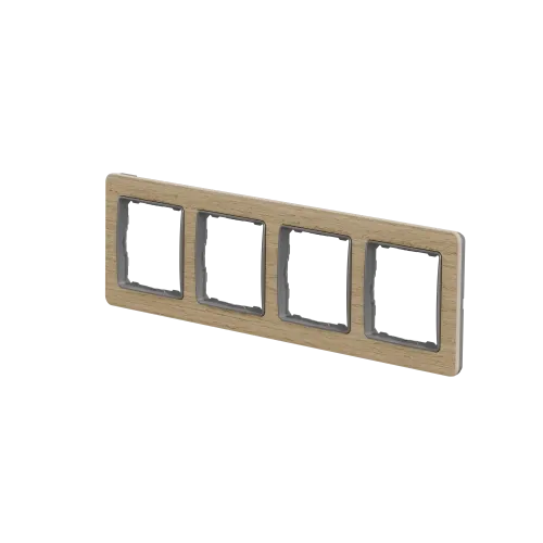 Рамка 4-поста, берёза, Sedna Design Schneider Electric SDD380804U