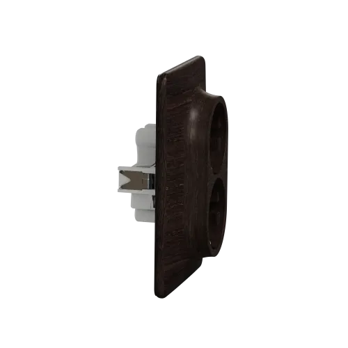 Розетка электрическая двойная, венге, Sedna Design SDD381221