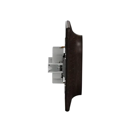 Розетка электрическая двойная, венге, Sedna Design SDD381221