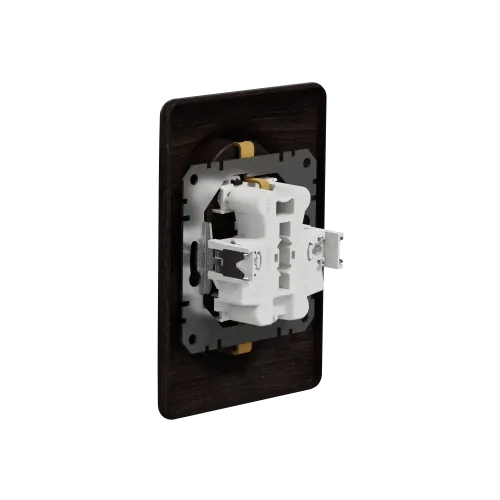 Розетка электрическая двойная, венге, Sedna Design SDD381221