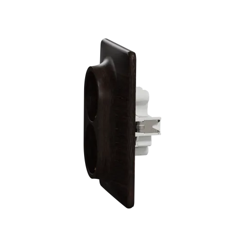 Розетка электрическая двойная, венге, Sedna Design SDD381221
