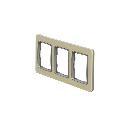 Рамка 3-поста, матовый песочный, Sedna Design Schneider Electric SDD392803