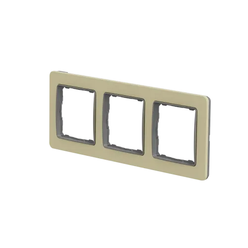 Рамка 3-поста, матовый песочный, Sedna Design Schneider Electric SDD392803