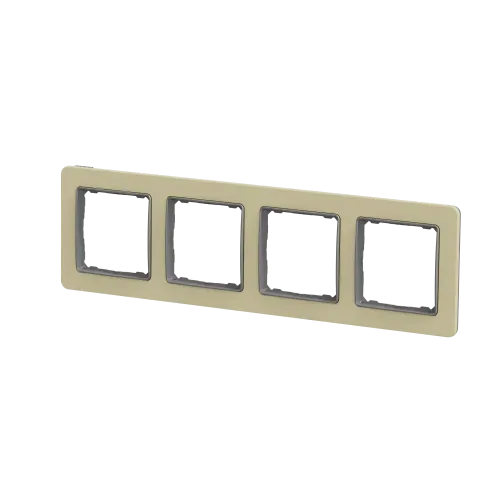 Рамка 4-поста, матовый песочный, Sedna Design Schneider Electric SDD392804