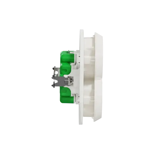 Розетка с заземлением двойная, белый, Renova WDE011122 Schneider