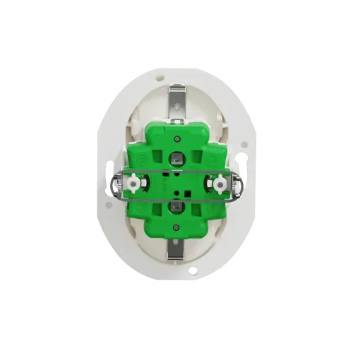 Розетка с заземлением двойная, белый, Renova WDE011122 Schneider