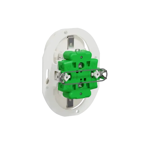 Розетка с заземлением двойная, белый, Renova WDE011122 Schneider