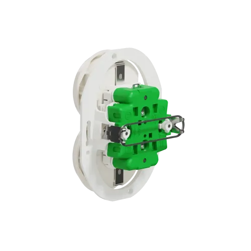 Розетка с заземлением двойная, белый, Renova WDE011122 Schneider
