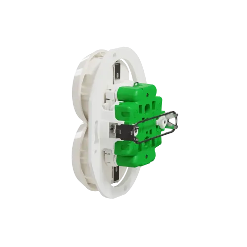 Розетка с заземлением двойная, белый, Renova WDE011122 Schneider
