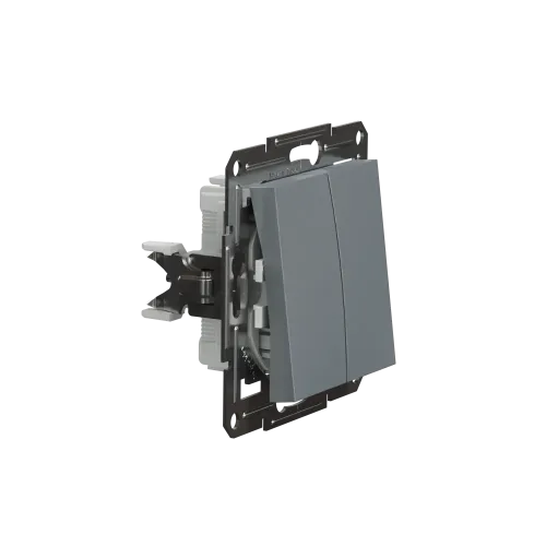 Кнопка двухклавишная, сталь, EPH1100162 Schneider Asfora