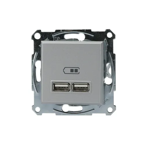 USB розетка, алюміній, EPH2700261 Schneider Electric Asfora