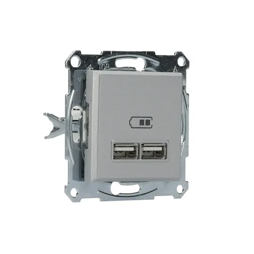 USB розетка, алюміній, EPH2700261 Schneider Electric Asfora