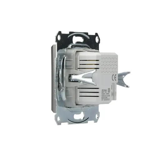 USB розетка, сталь, EPH2700262 Schneider Electric Asfora