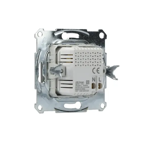 USB розетка, сталь, EPH2700262 Schneider Electric Asfora