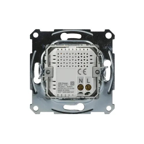 USB розетка, сталь, EPH2700262 Schneider Electric Asfora