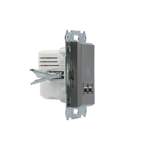 USB розетка, сталь, EPH2700262 Schneider Electric Asfora