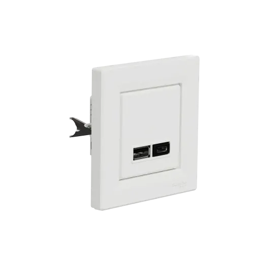 USB розетка тип А+С, білий, EPH2700321 Schneider Electric Asfora
