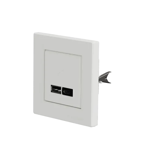 USB розетка тип А+С, білий, EPH2700321 Schneider Electric Asfora