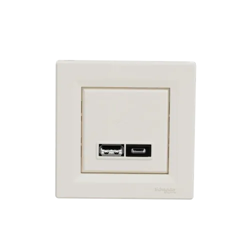 USB розетка тип А+С, кремовый, EPH2700323 Schneider Electric Asfora